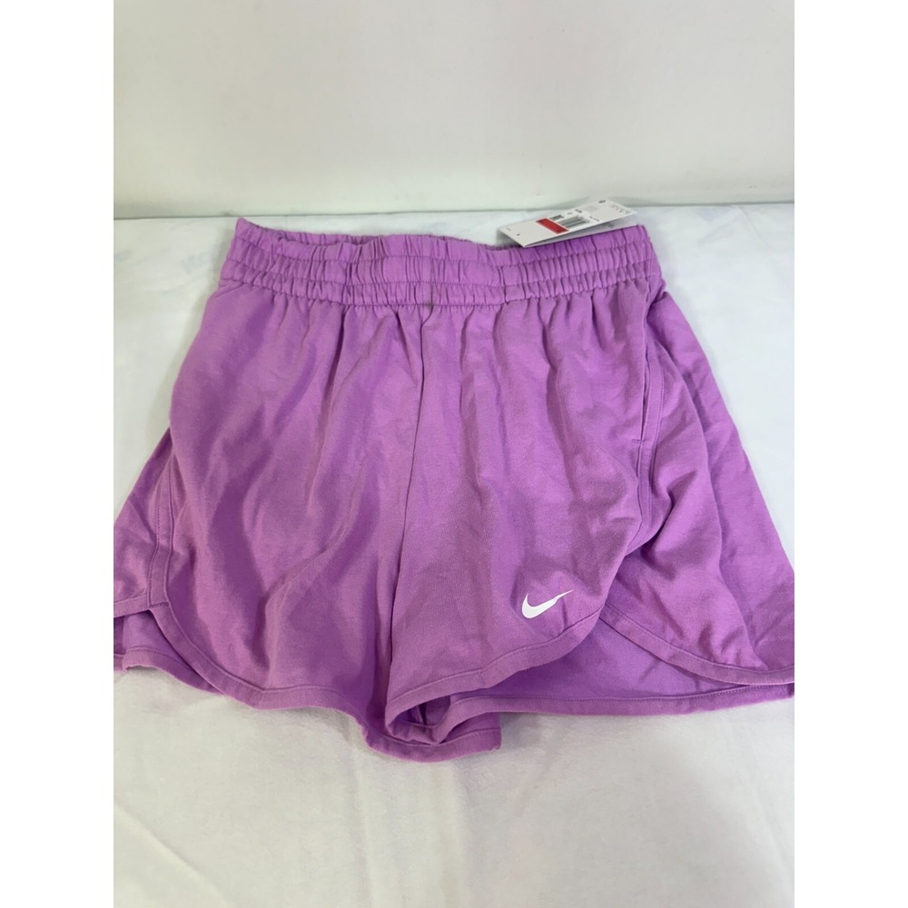 Nike Big Kids Dri FIT‎ Breezy High Waisted Training Shorts Girls Sz L Purple New